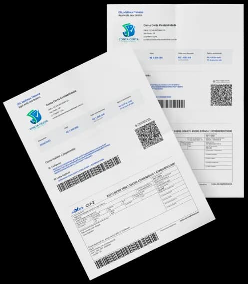 Dois boletos do Asaas